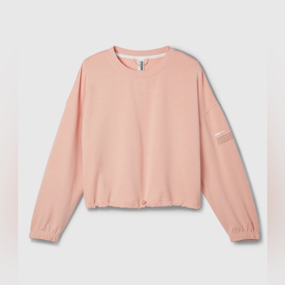 Free FWD Women's Terry Cropped LS Top in Dusty Pink